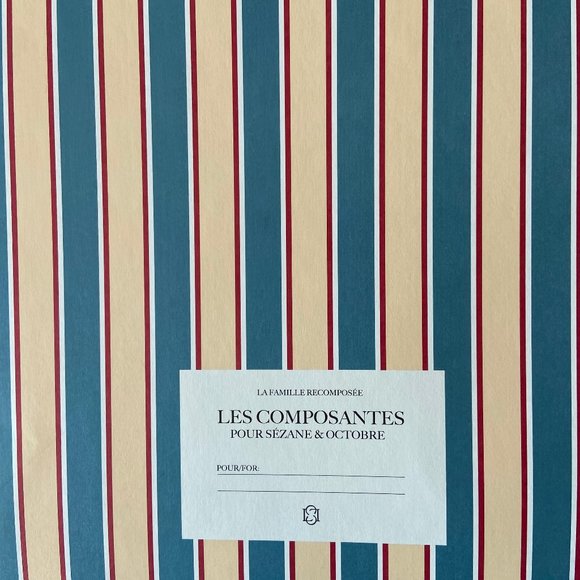 🇫🇷 Two Sézane Gift Boxes Bags Holiday Wrap with Stripes Ribbon - Picture 8 of 8